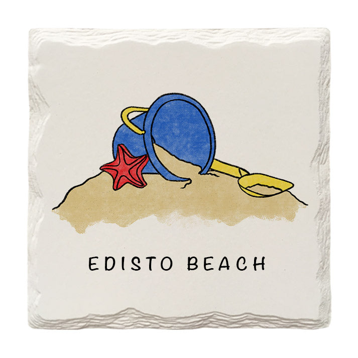 Customizable Sand Bucket Doodle | Drink Coaster