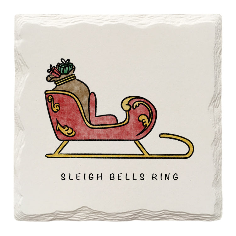 Customizable Santa's Sleigh | Drink Coaster