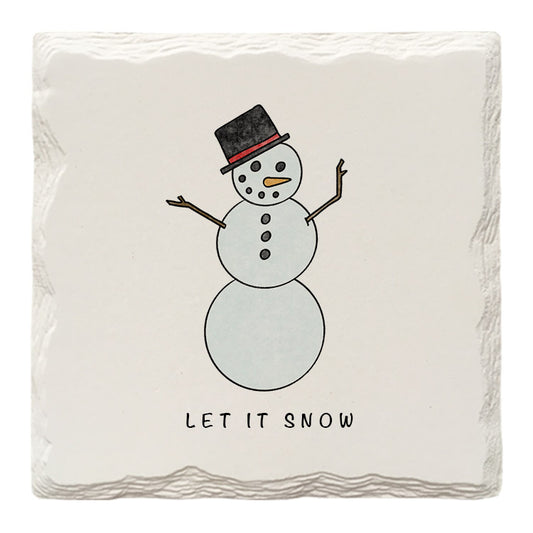 Customizable Snowman | Drink Coaster