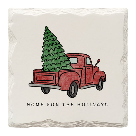 Customizable Christmas Truck | Drink Coaster