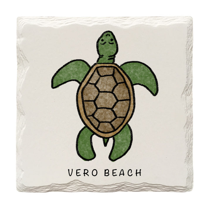 Customizable Sea Turtle Doodle | Drink Coaster