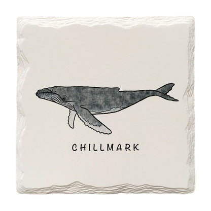 Customizable Humpback Whale Doodle | Drink Coaster