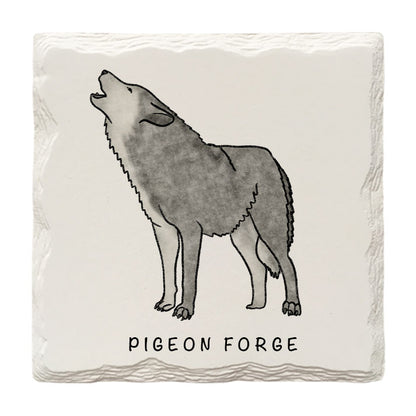 Customizable Wolf Doodle | Drink Coaster