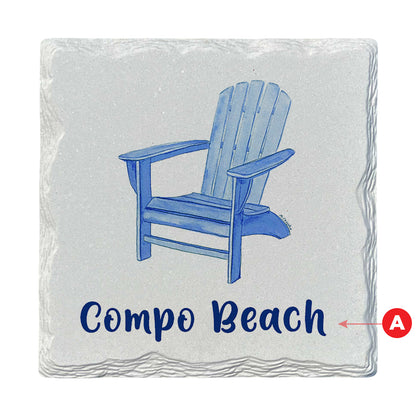 Pamela Cassidy | Blue Adirondack Chair | Drink Coaster