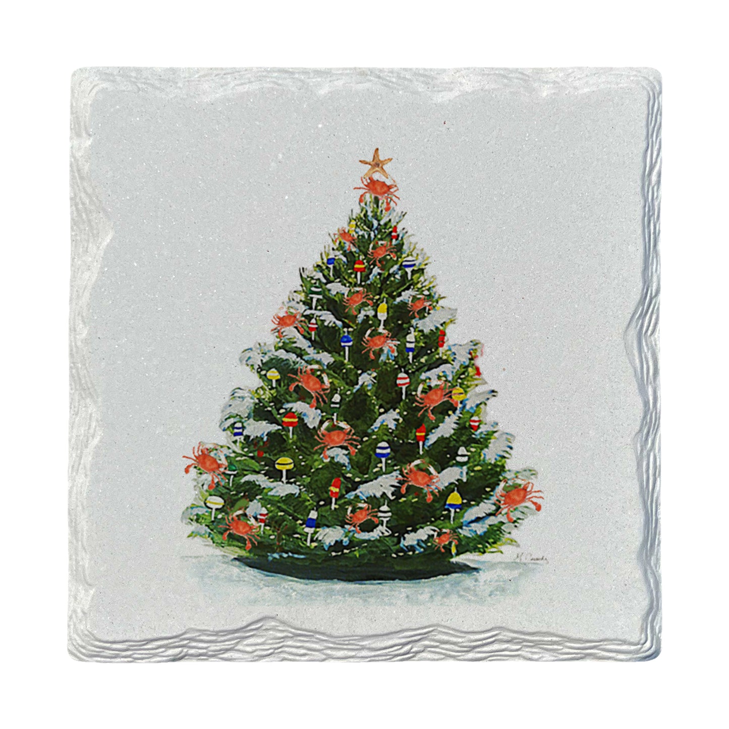 Pamela Cassidy | Crabby Christmas Tree | Drink Coaster