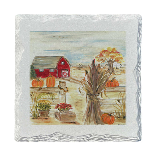 Pamela Cassidy | Fall Barn Scene | Drink Coaster