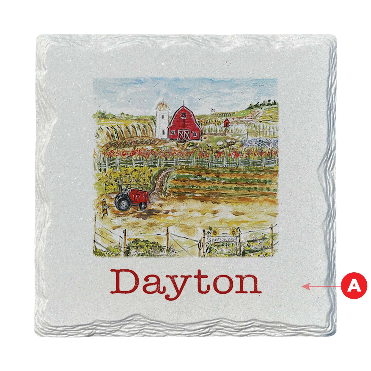 Pamela Cassidy | Barnyard in Bloom | Drink Coaster