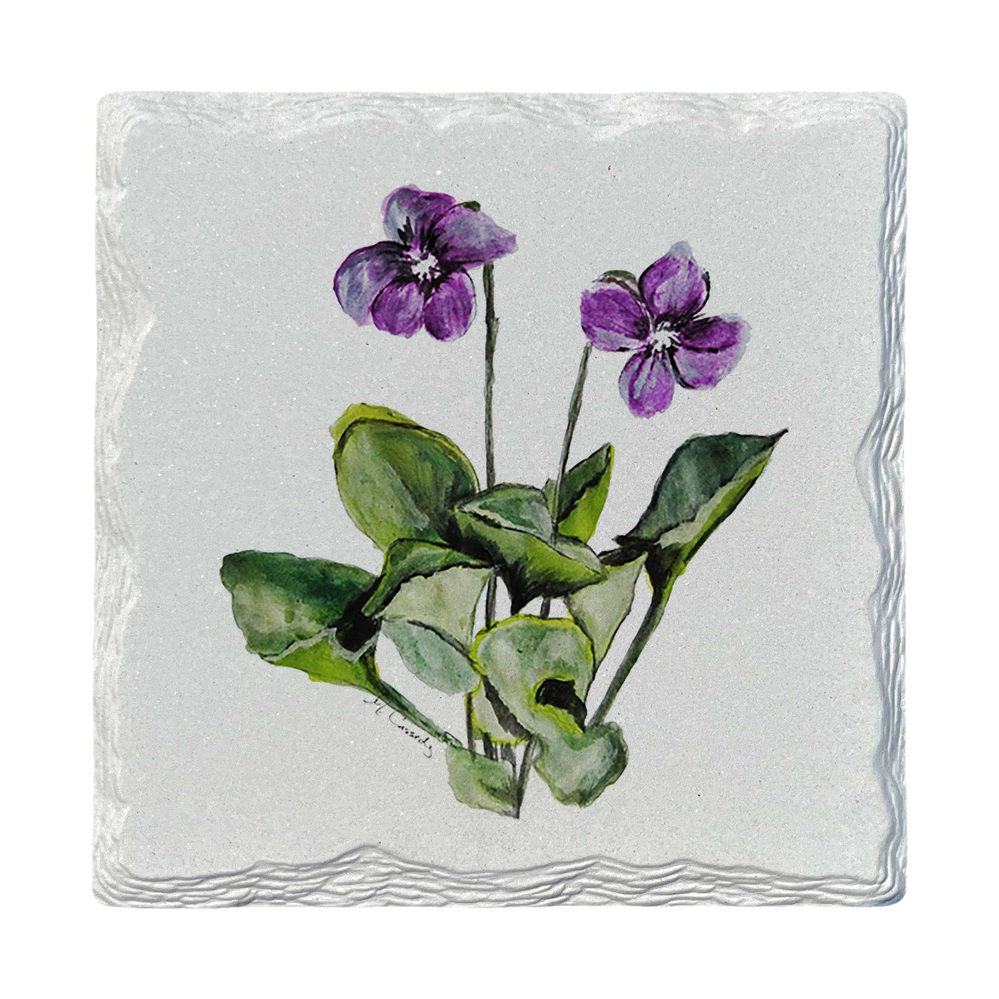 Pamela Cassidy | Violets | Drink Coaster