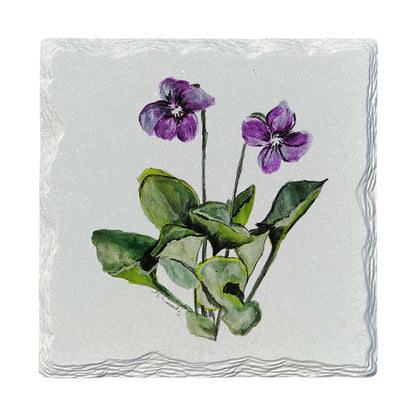 Pamela Cassidy | Violets | Drink Coaster