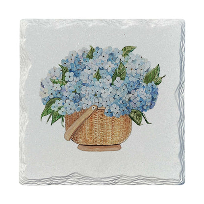 Pamela Cassidy | Basket of Hydrangeas | Drink Coaster