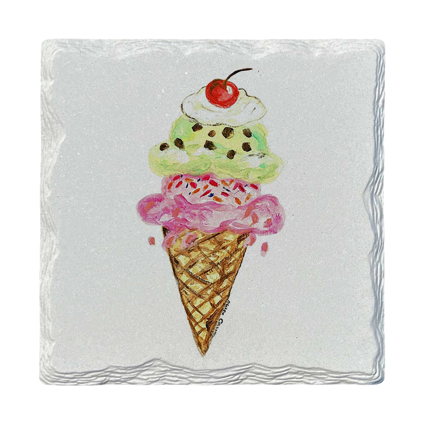 Pamela Cassidy | Ice Cream Cone | Drink Coaster