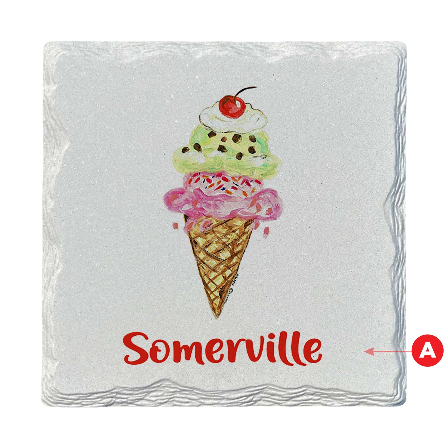 Pamela Cassidy | Ice Cream Cone | Drink Coaster