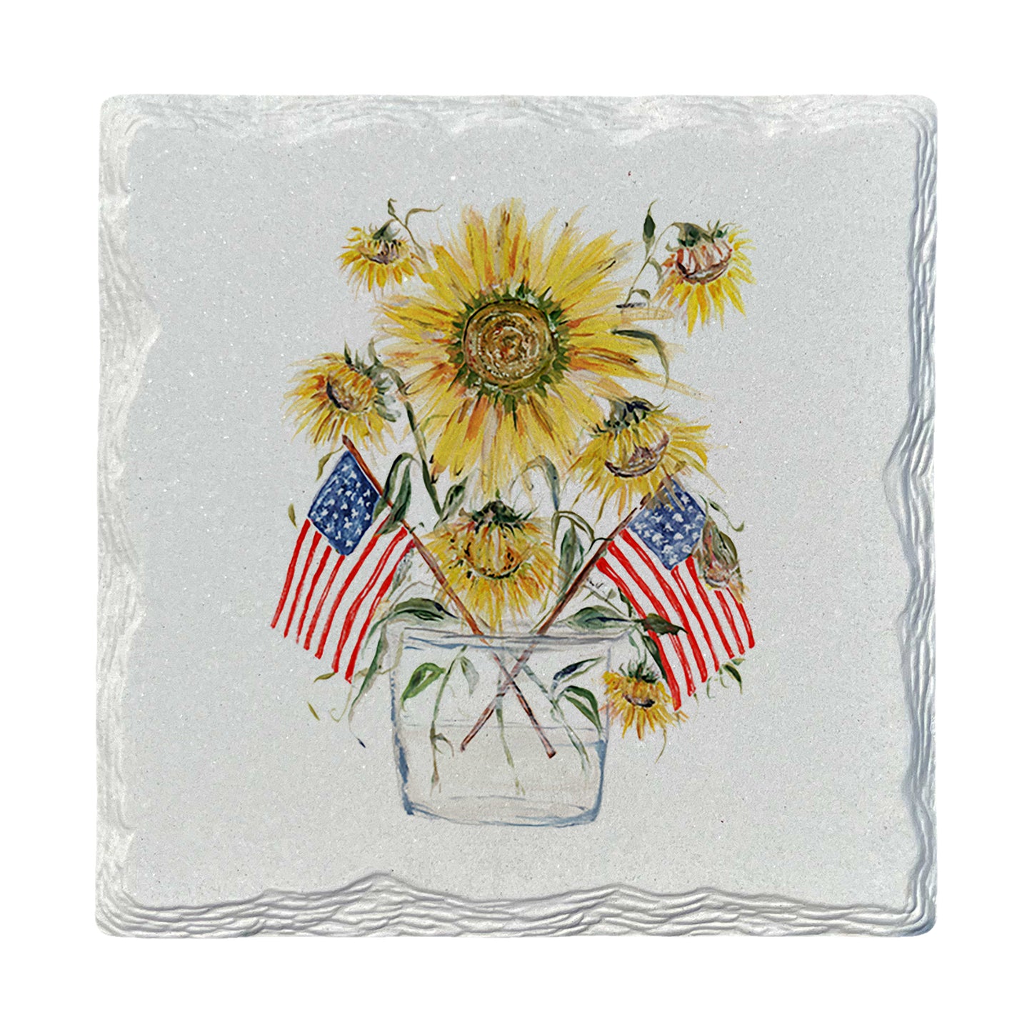 Pamela Cassidy | American Sunflowers | Drink Coaster