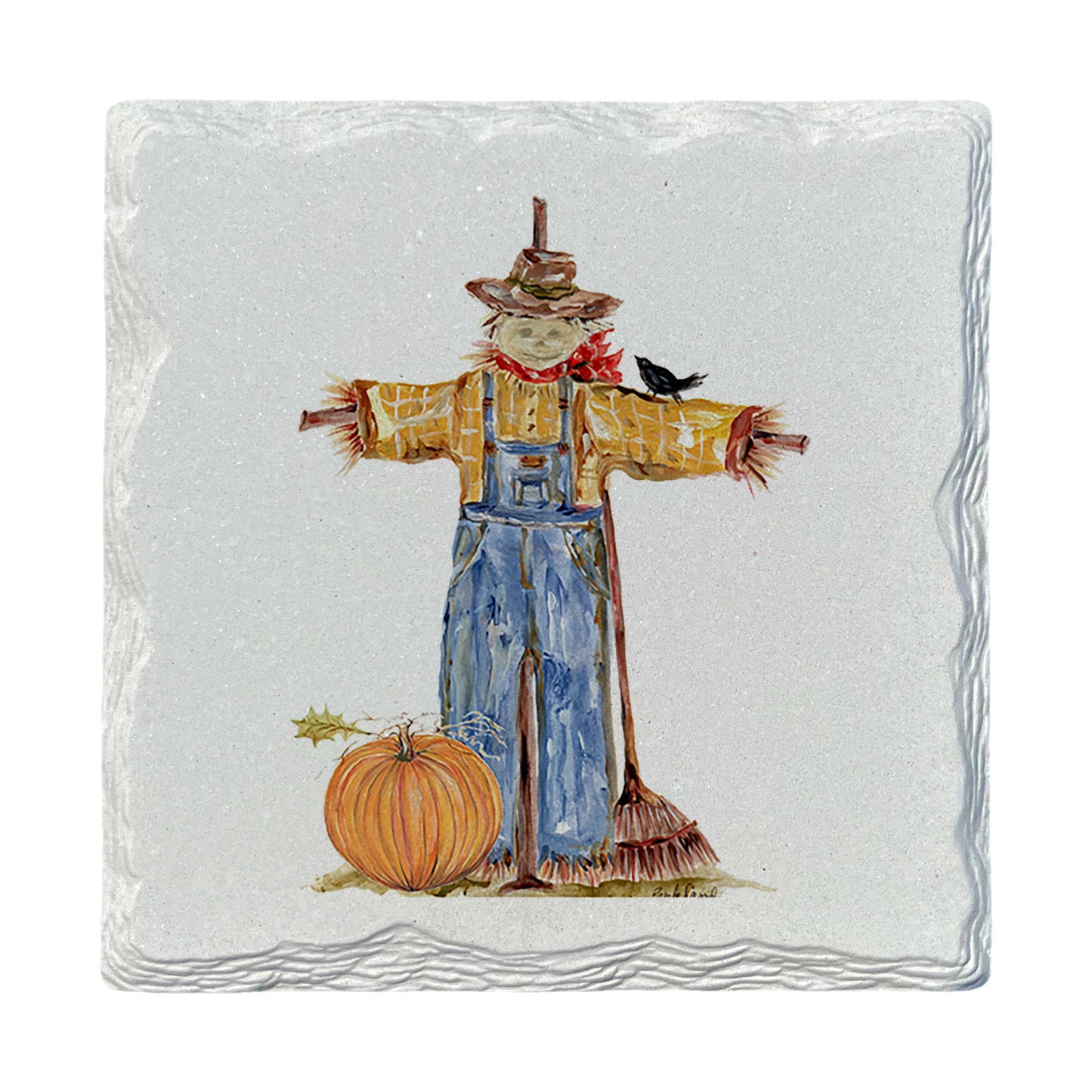 Pamela Cassidy | Cute Scarecrow | Drink Coaster