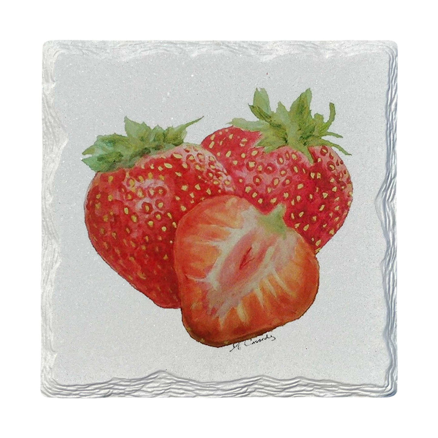 Pamela Cassidy | Strawberries | Drink Coaster