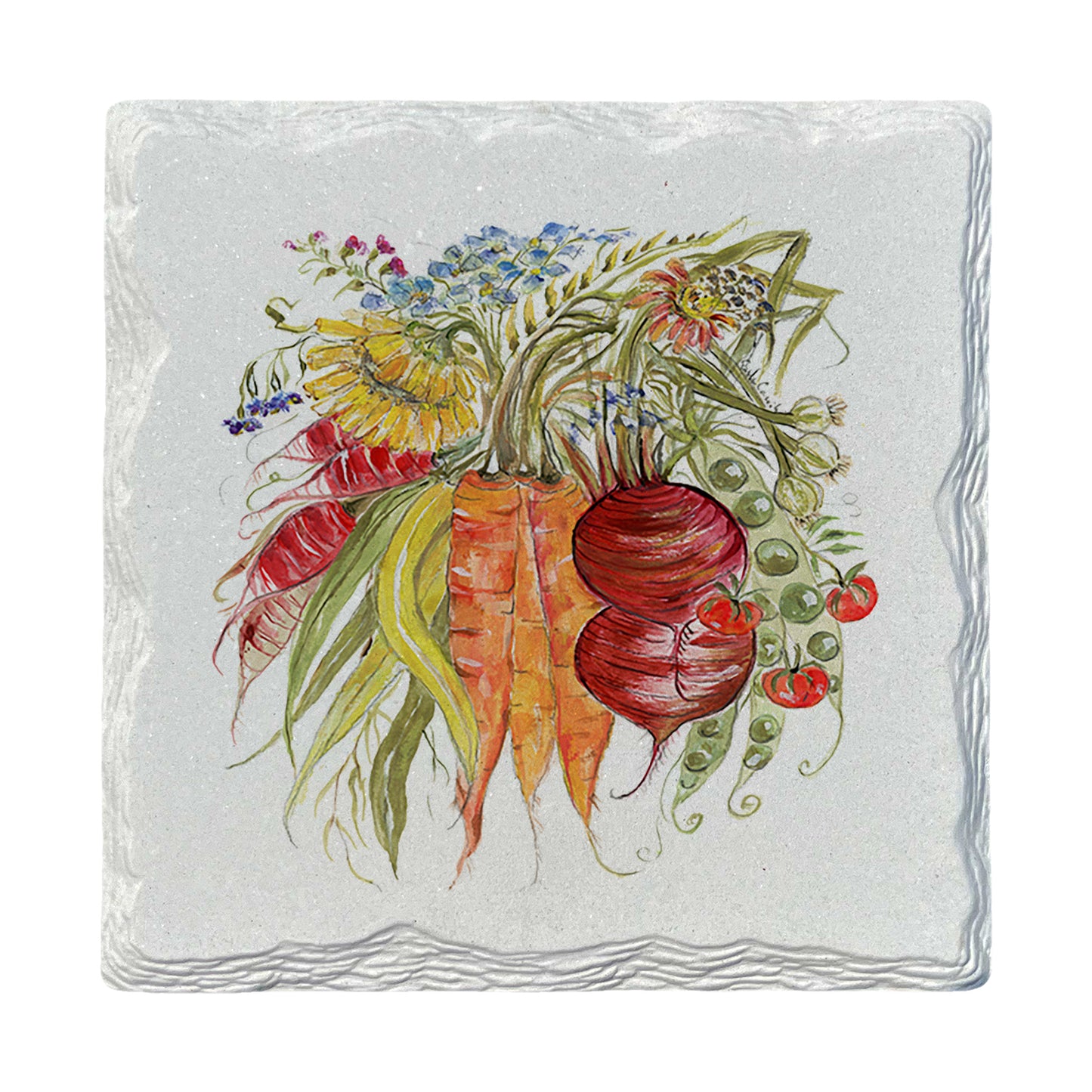 Pamela Cassidy | Vegetable Bouquet | Drink Coaster