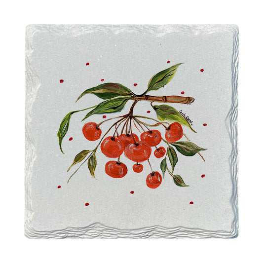 Pamela Cassidy | Cherries | Drink Coaster