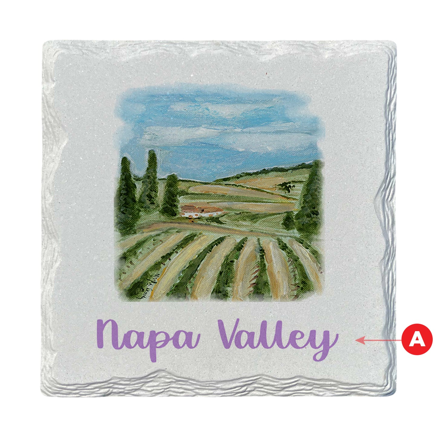 Pamela Cassidy | Vineyard | Drink Coaster