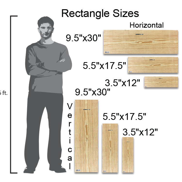 Custom Design | Rectangle Sizes | Wall Art Print on Real Wood