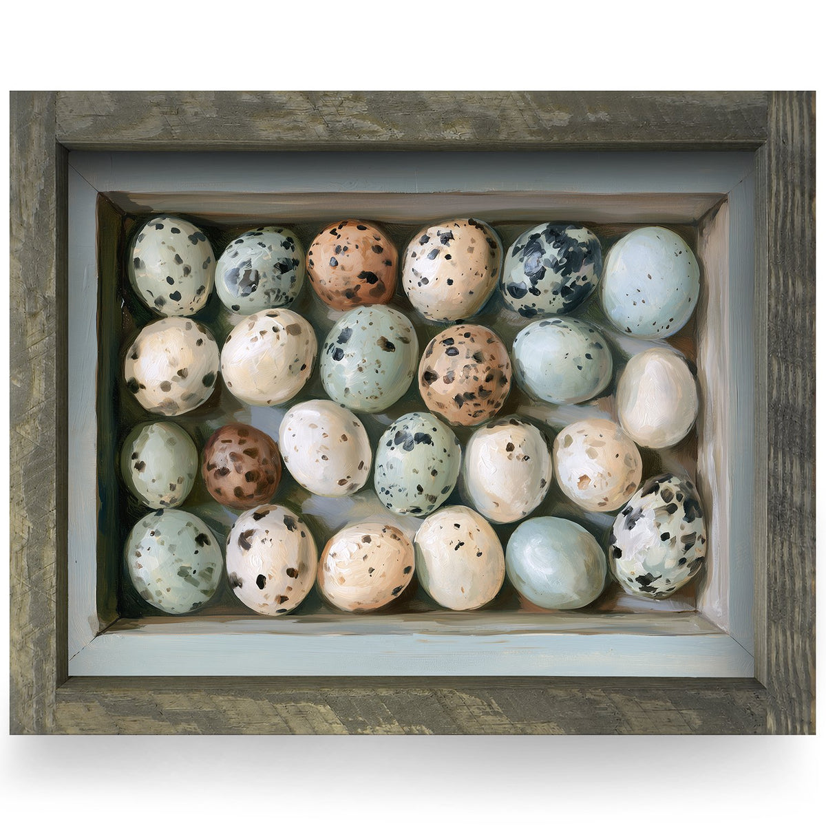 Speckled Egg Collection | Real Wood Framed Wall Art Print