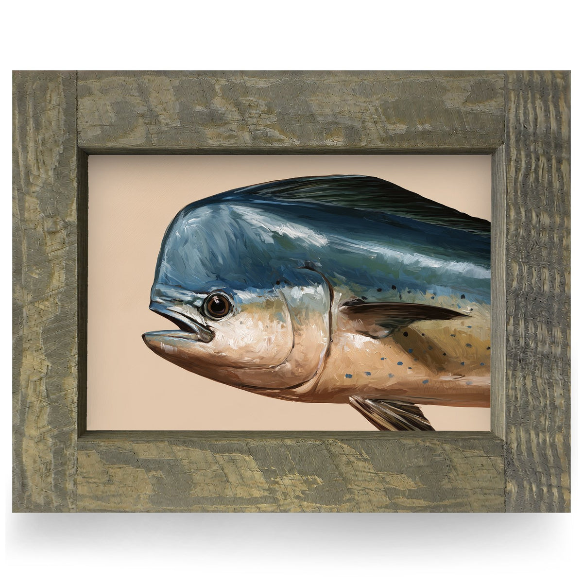 Mahi Mahi Portrait | Real Wood Framed Wall Art Print