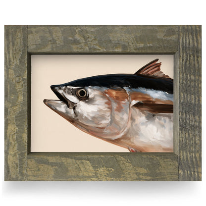 Bluefin Tuna Portrait | Real Wood Framed Wall Art Print