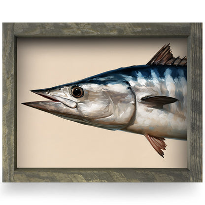 Wahoo Portrait | Real Wood Framed Wall Art Print