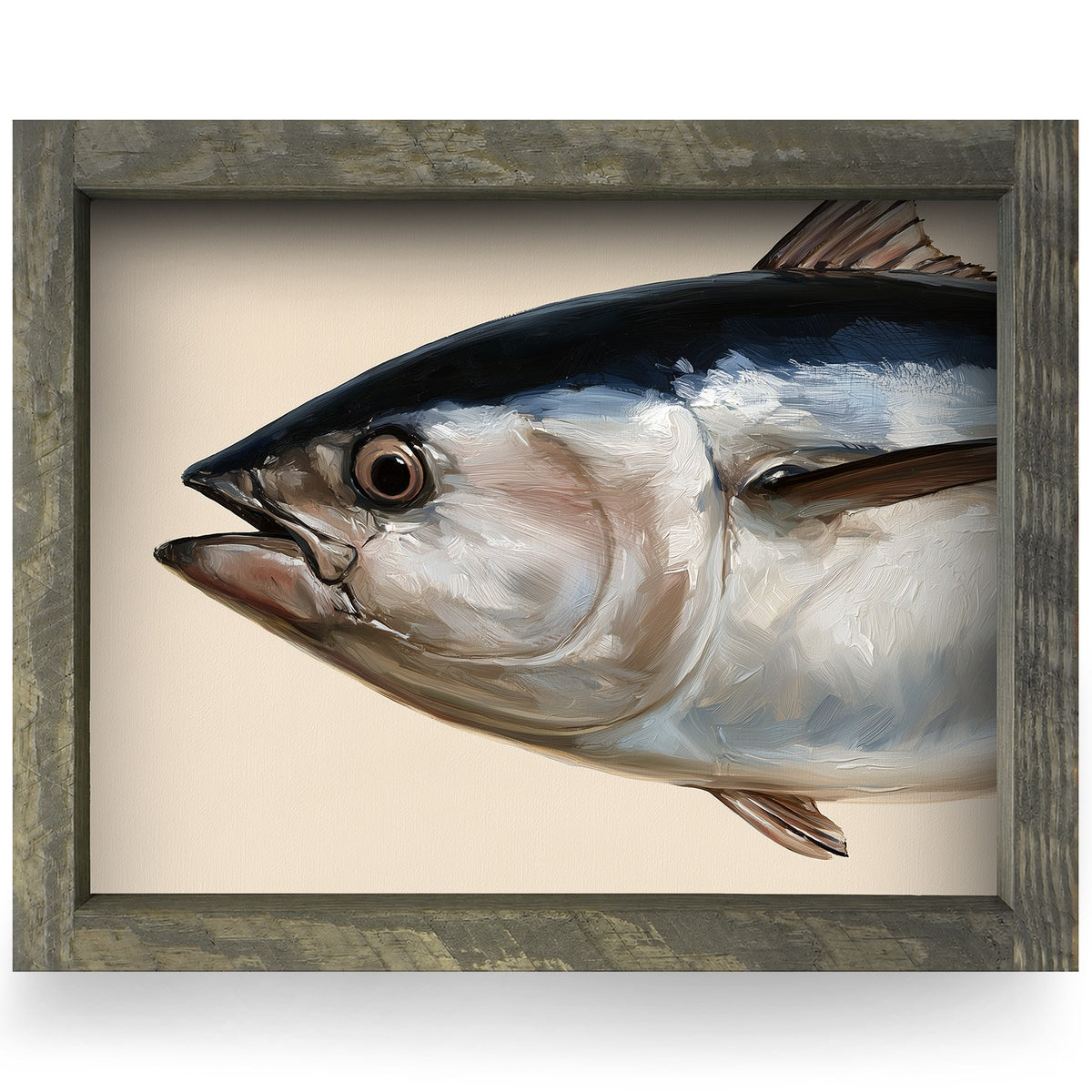 Bluefin Tuna Study | Real Wood Framed Wall Art Print
