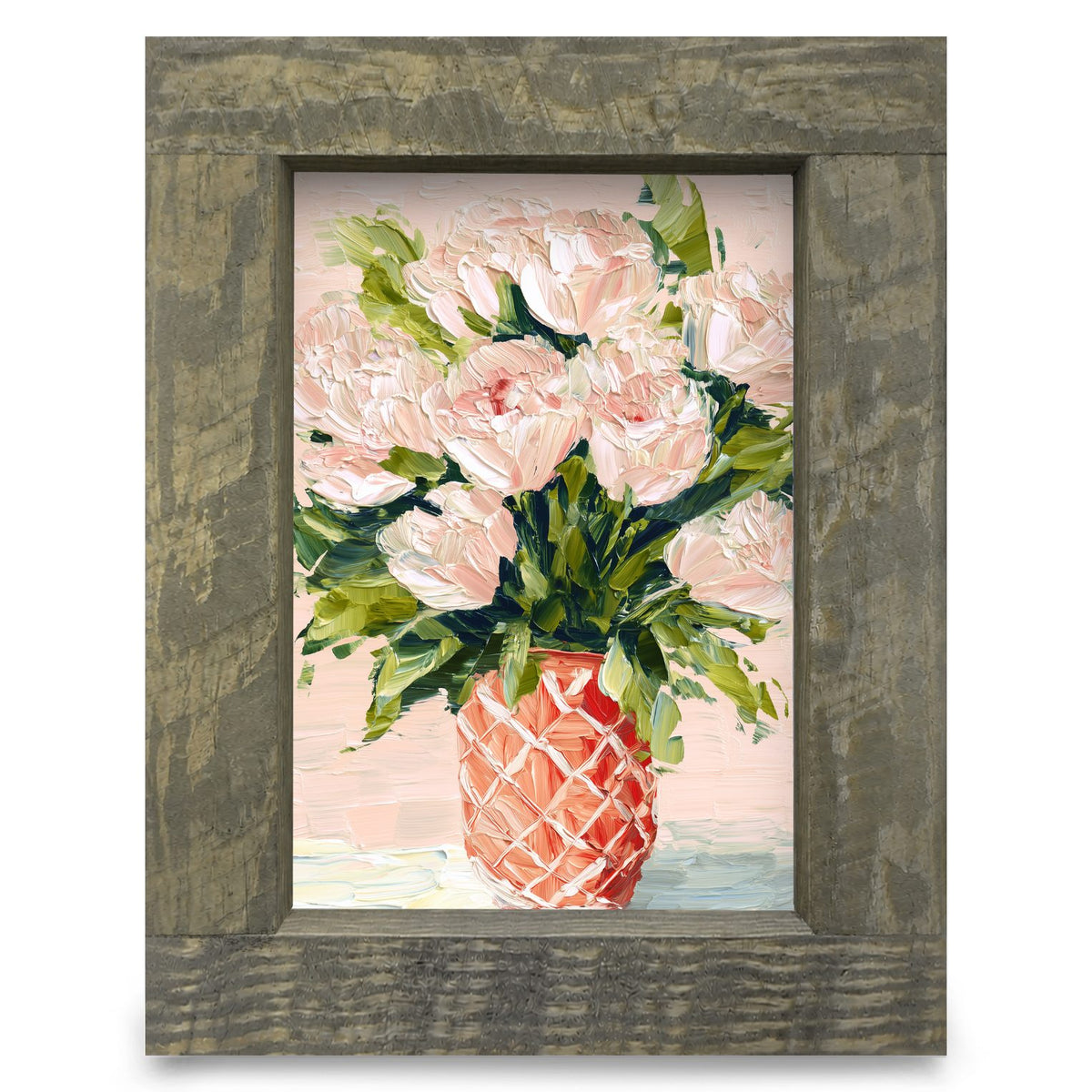 Pretty in Peonies | Real Wood Framed Wall Art Print