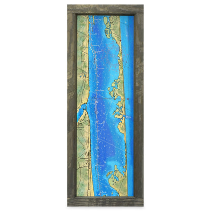 Sebastian, Florida Map | Real Wood Framed Wall Art Print