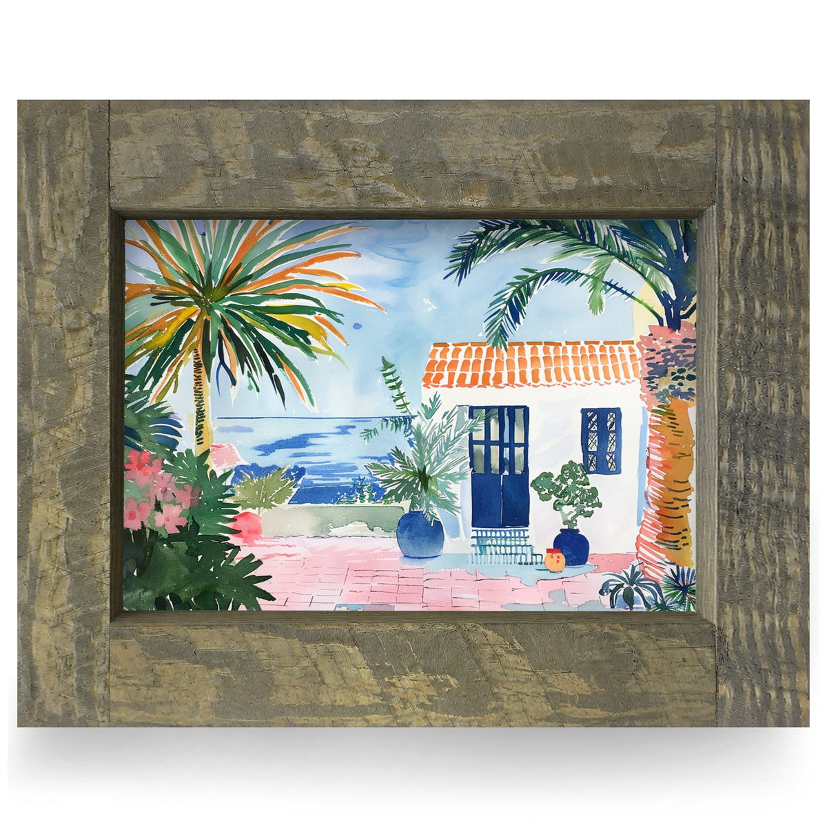 Coastal Paradise | Real Wood Framed Wall Art Print