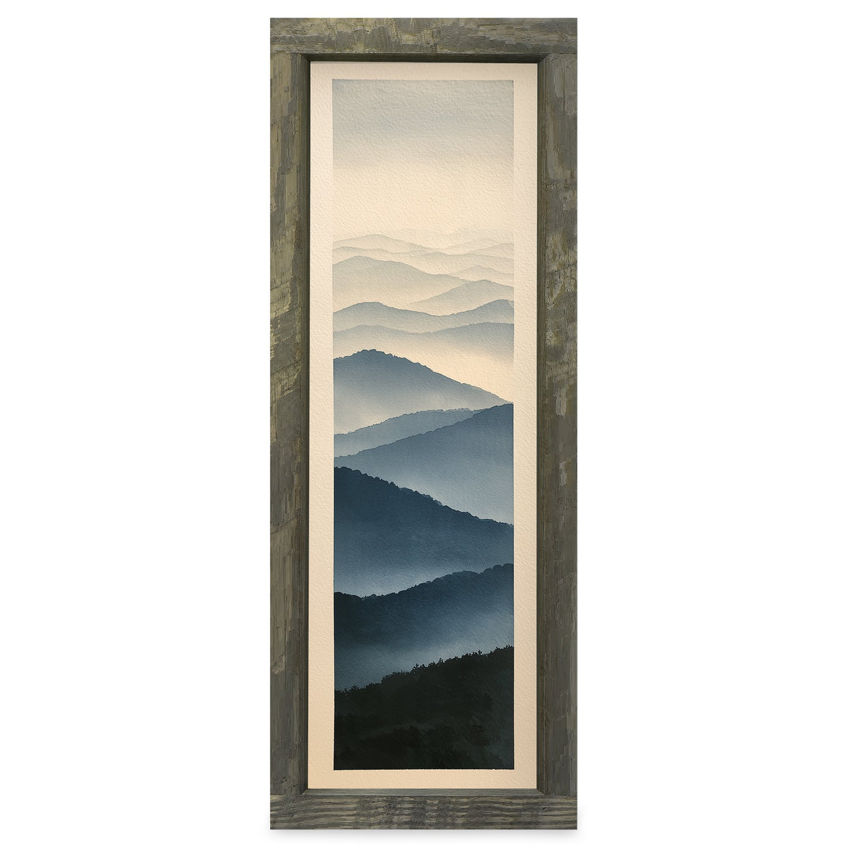 Smoky Mountain Mist | Real Wood Framed Wall Art Print