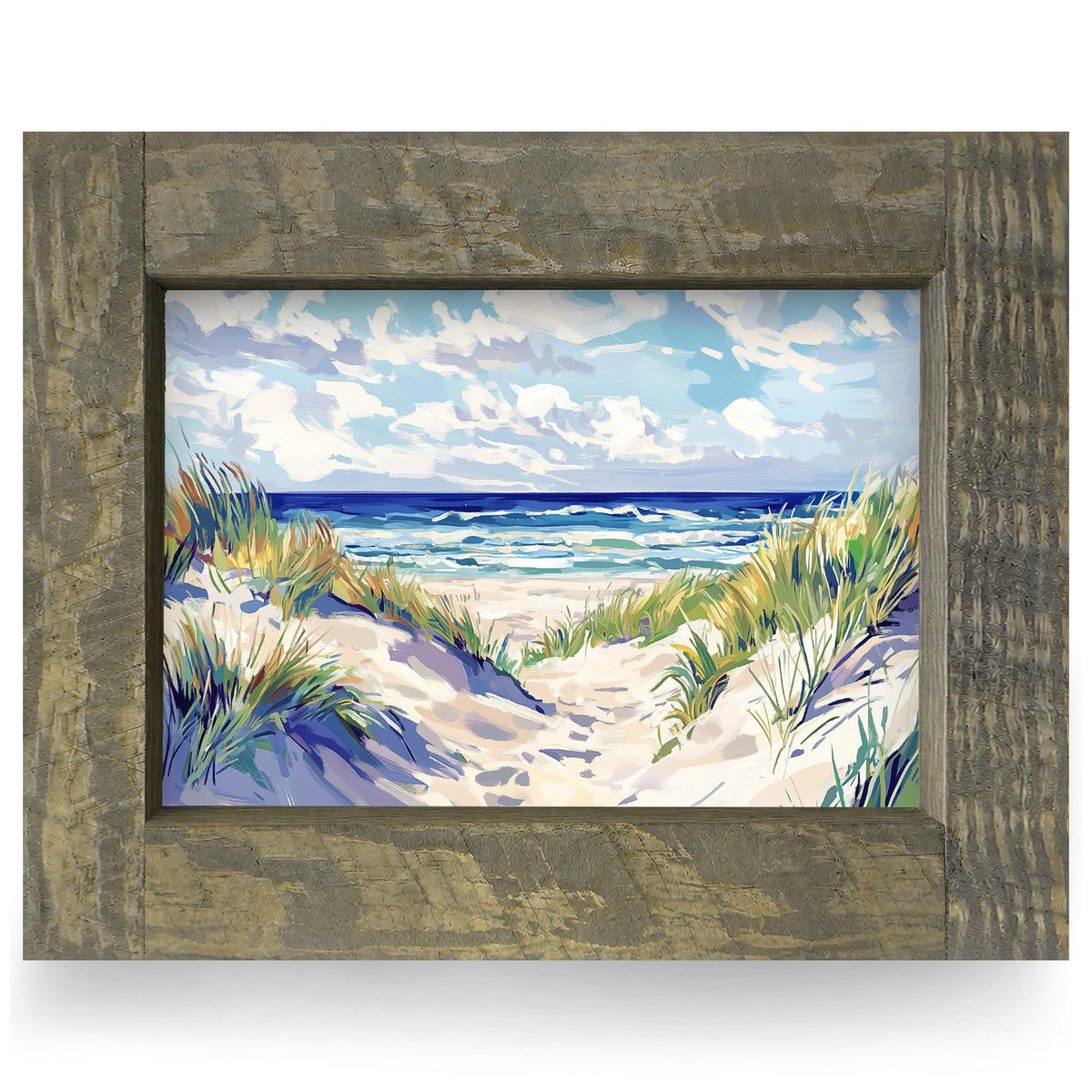 Path To Paradise | Real Wood Framed Wall Art Print | Horizontal