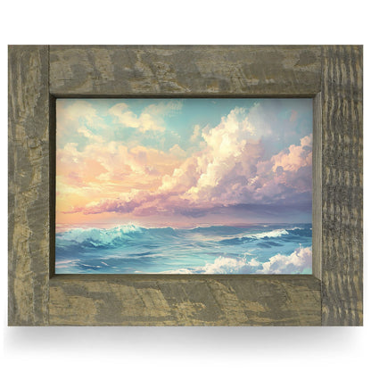 Breathtaking Ocean | Real Wood Framed Wall Art Print