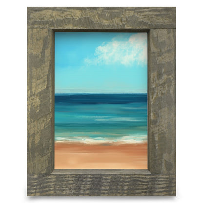 Minimalist Beachscape | Real Wood Framed Wall Art Print