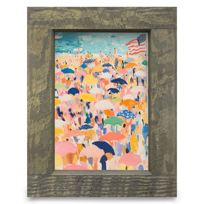 Stars, Stripes, and Summer | Real Wood Framed Wall Art Print