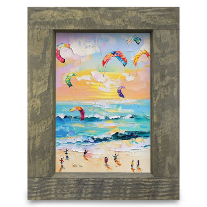 Colorful Kites | Real Wood Framed Wall Art Print
