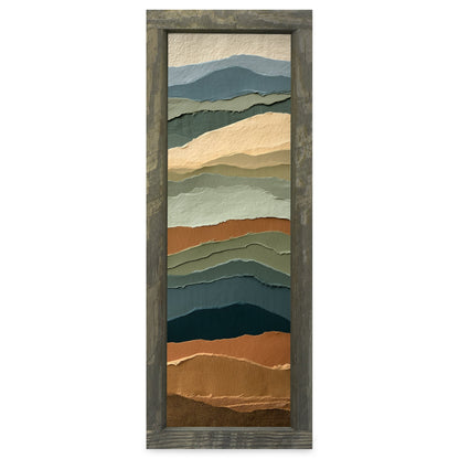 Layered Earth Ridges | Real Wood Framed Wall Art Print