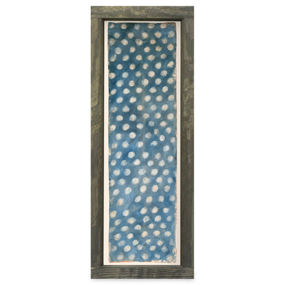 Indigo Polka Dots | Real Wood Framed Wall Art Print