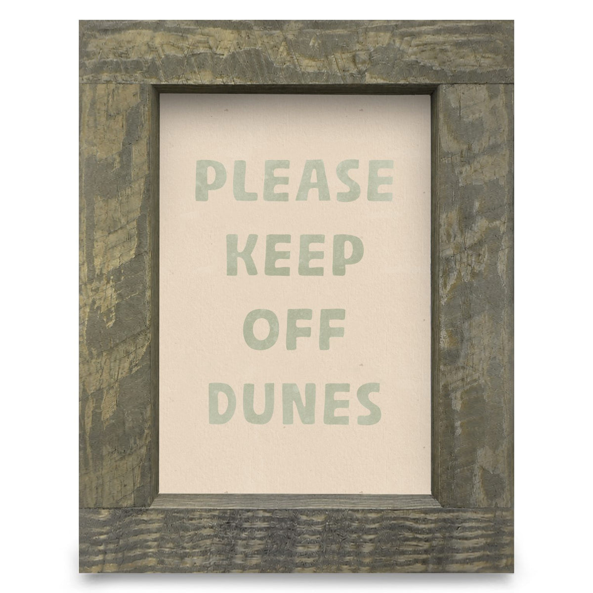 Keep Off The Dunes | Real Wood Framed Wall Art Print