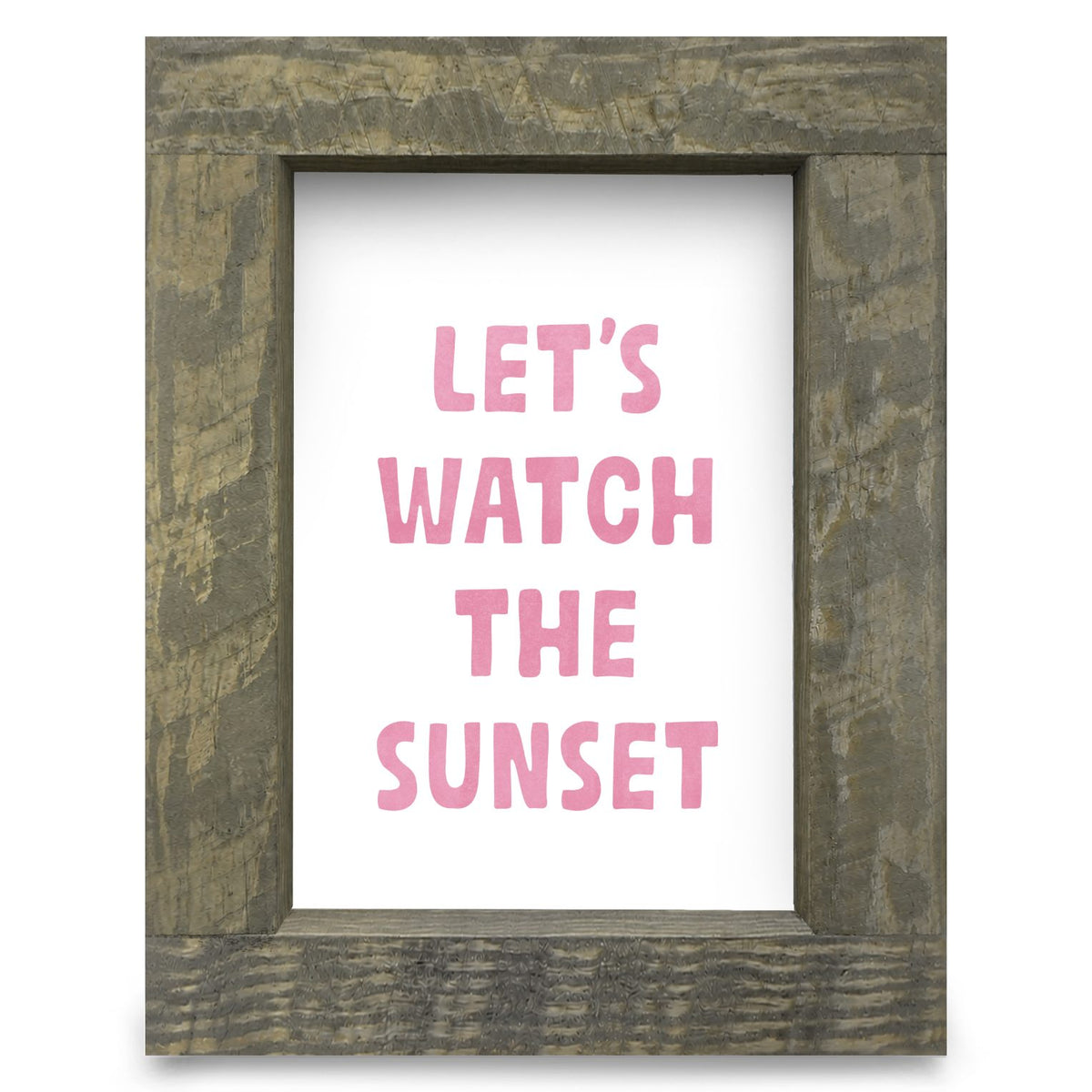 Watch The Sunset | Real Wood Framed Wall Art Print