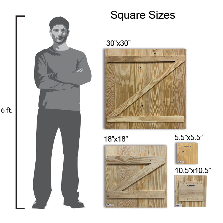 Custom Design | Square Sizes | Wall Art Print on Real Wood