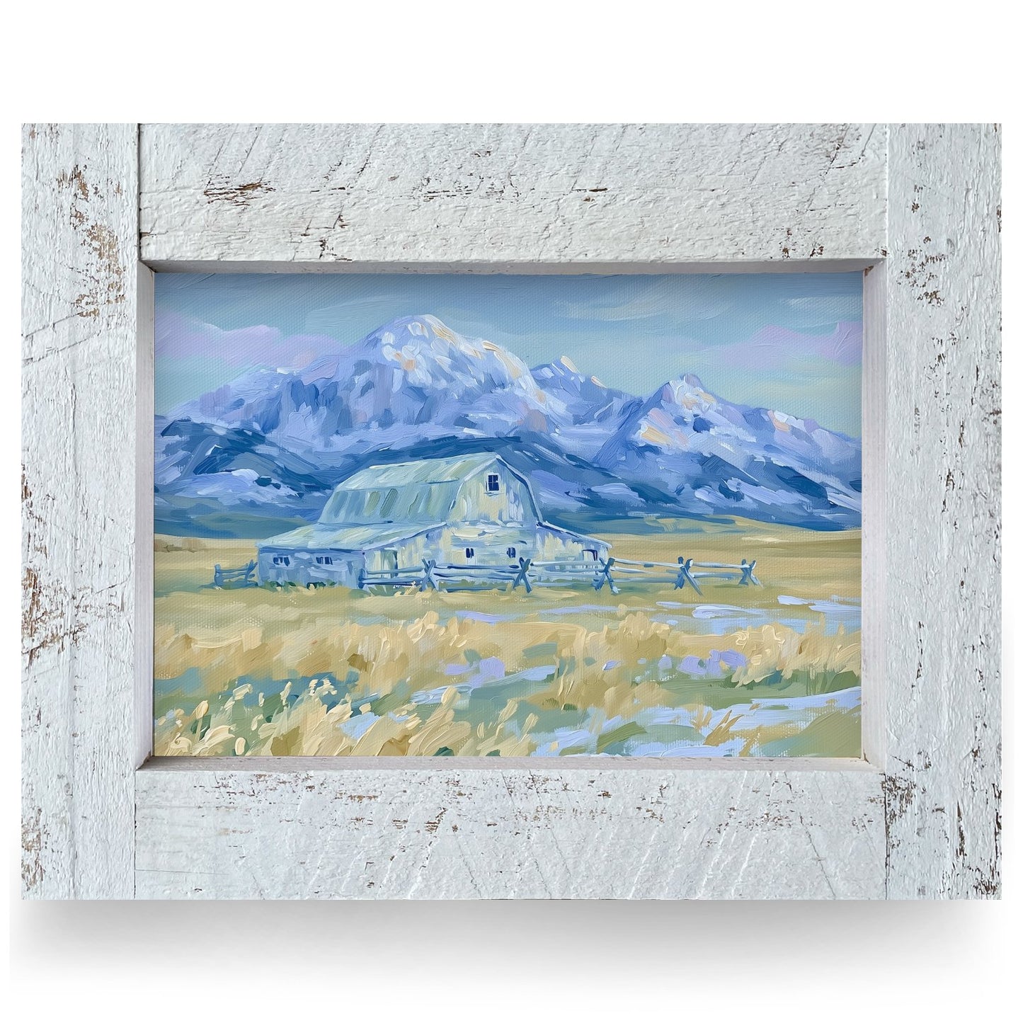Mountain Meadow Barn | Real Wood Framed Wall Art Print