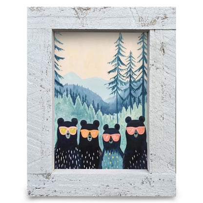 Cool Bear Bros | Real Wood Framed Wall Art Print