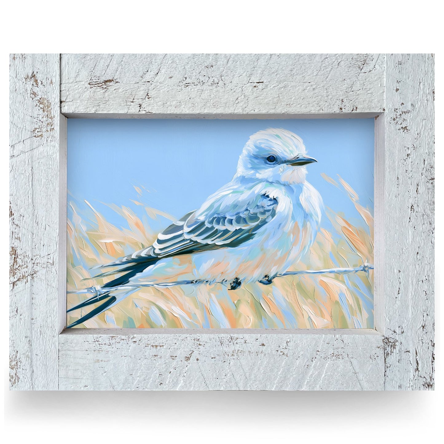 Prairie Scissortail Flycatcher | Real Wood Framed Wall Art Print
