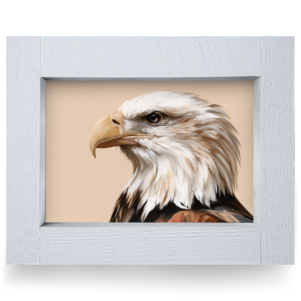 Bald Eagle Portrait | Real Wood Framed Wall Art Print