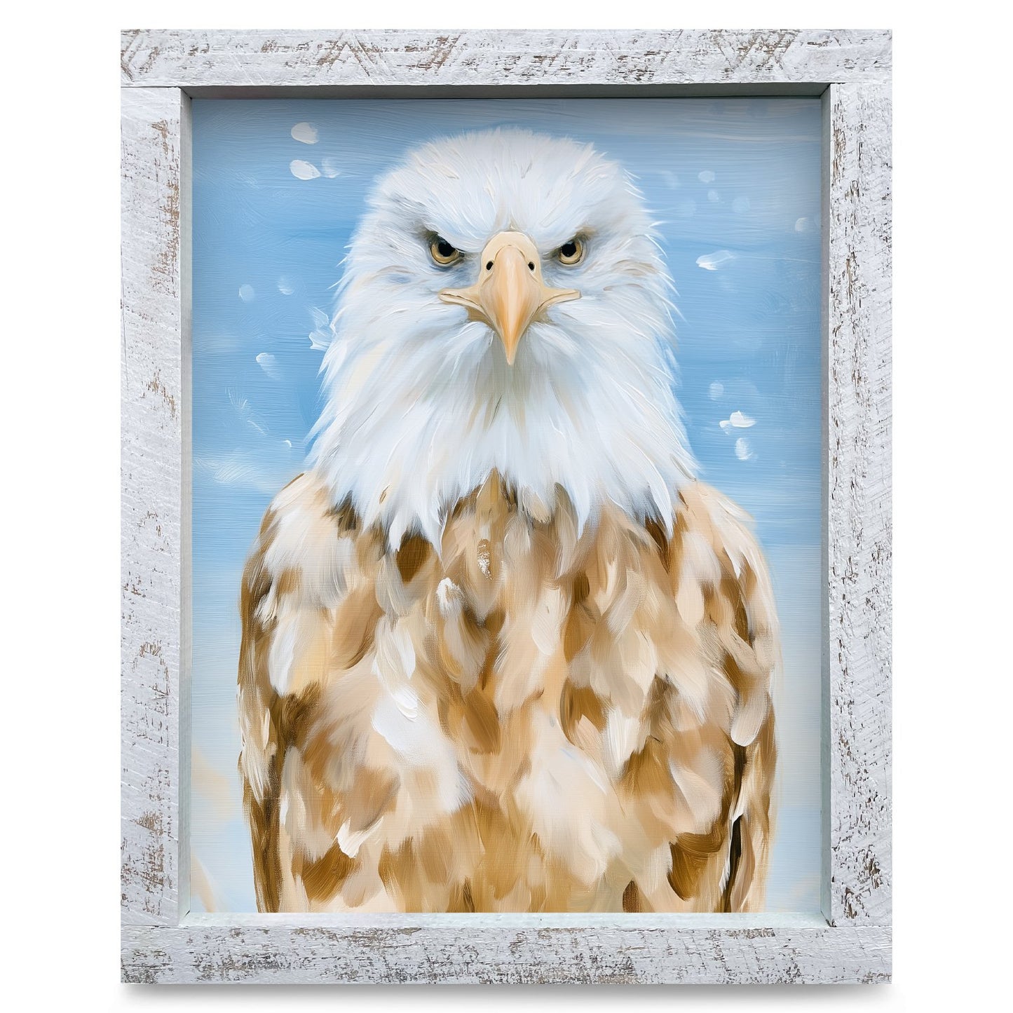 Majestic Eagle Portrait | Real Wood Framed Wall Art Print