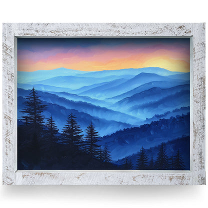 Blue Ridge Sunrise | Real Wood Framed Wall Art Print