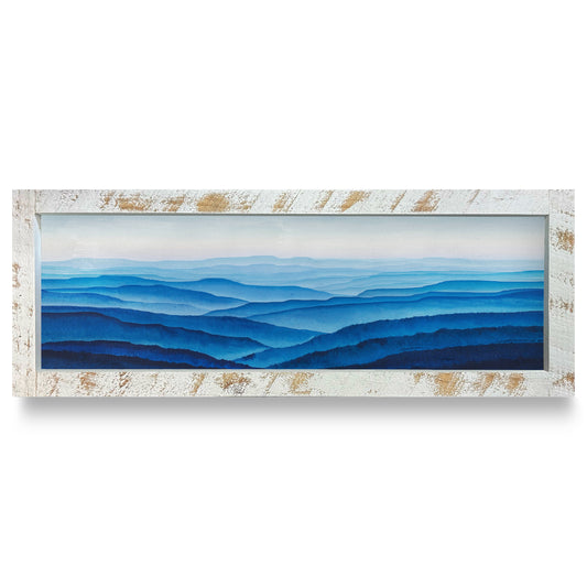 Blue Ridge Horizon | Real Wood Framed Wall Art Print | Skinny