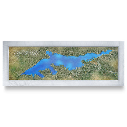 Big Sur, California Map | Real Wood Framed Wall Art Print